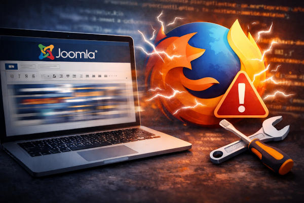 Joomla-Editor blinkt in Firefox – Problem und schnelle Lösung